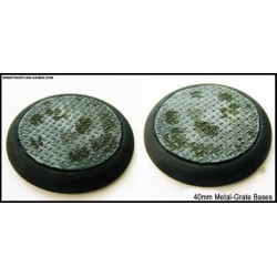 40mm Round Scenic Bases - Metal Grate - 2