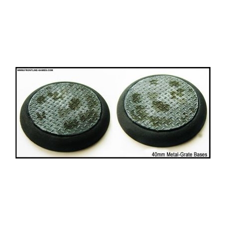 40mm Round Scenic Bases - Metal Grate - 2