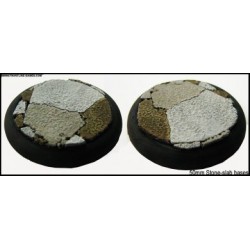 50mm Round Scenic Bases - Stone-slab - 2