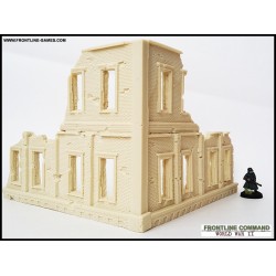 Ruined City Building A - Large Corner Section 2 "Bricked/Stone Large rectangle windows"