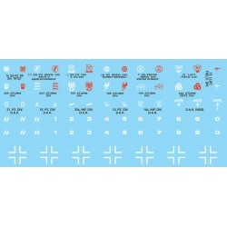 28mm WWII German Panzer Div. Insignia Decals - Medium - Larger Vehicles