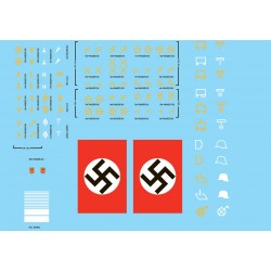 28mm WWII German Armor units insignia decals for German vehicles