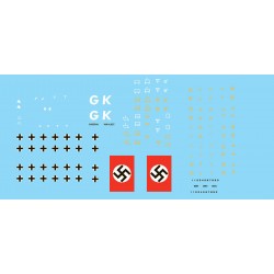 28mm WWII German Armor units insignia decals for German vehicles