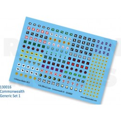 28mm WWII Commonwealth Generic Set 1 Decal Sheet British & Australian RUBICON MODELS