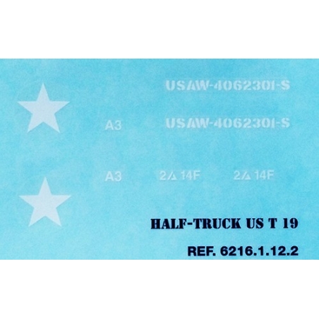 28mm WWII U.S. American Vehicle/Halftrack decals sheet FRONTLINE GAMES