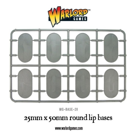 8 x 25mm x 50MM Round Flat Lipped Miniature Bases WARLORD GAMES