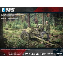 German PaK 40 75mm Anti-tank Gun w/crew 28mm WWII RUBICON MODELS