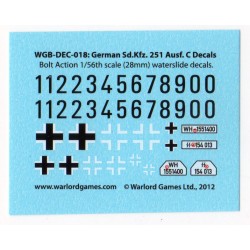 28mm WWII German Half-track decals sheet WARLORD