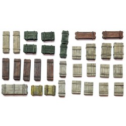 Crates set 1 28mm W.W.II TANK ACCESSORIES - VEHICLE STOWAGE VALUE GEAR