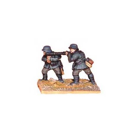 German MG34 Team Firing 28mm WWII CRUSADER MINIATURES