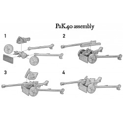 German Waffen SS 75mm PaK 40 anti-tank gun (1943-45) 28mm WWII WARLORD GAMES