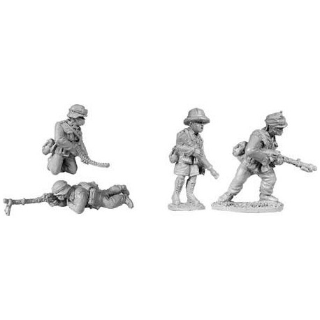 German Afrika Korps MG34 Teams I 28mm WWII BLACK TREE