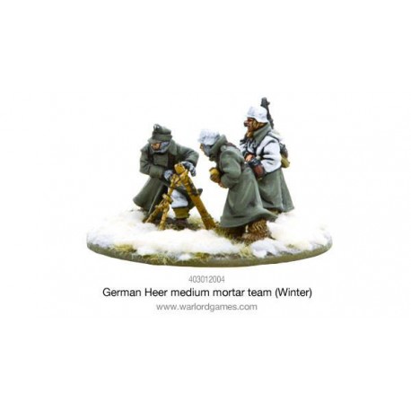 German Heer Medium Mortar team (Winter) 28mm WWII WARLORD GAMES