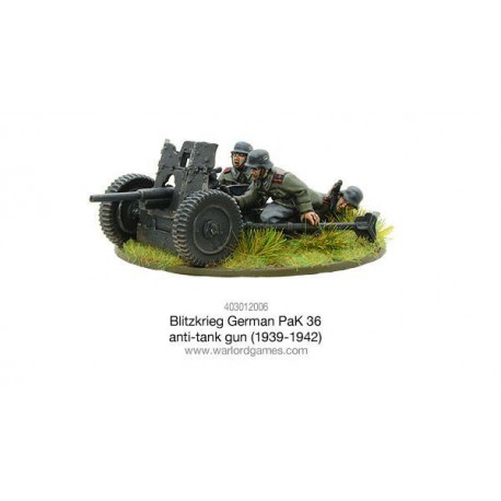 German Blitzkrieg Pak 36 anti-tank gun 28mm WWII WARLORD GAMES