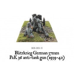 German Blitzkrieg Pak 36 anti-tank gun 28mm WWII WARLORD GAMES