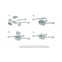 Finnish 75 PSTK/40 anti-tank gun 28mm WWII WARLORD GAMES