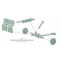 Polish Army Bofors 37mm anti-tank gun 28mm WWII WARLORD GAMES