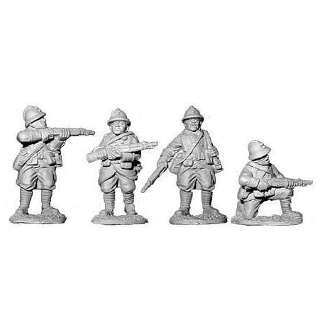 French Infantry w/rifles 1 28mm WWII BLACK TREE