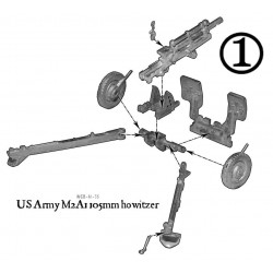 U.S. American Army M2A1 105mm howitzer 28mm WWII WARLORD GAMES