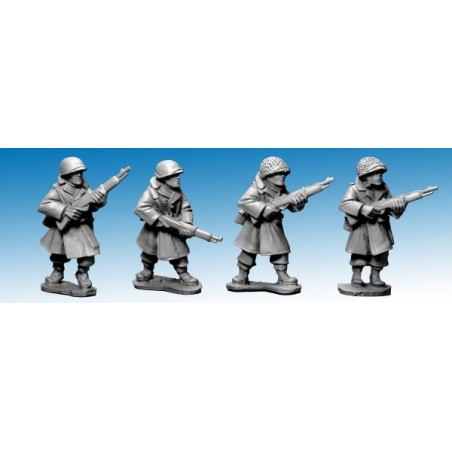 U.S. American Infantry in Greatcoats with Rifles 28mm WWII ARTIZAN DESIGN