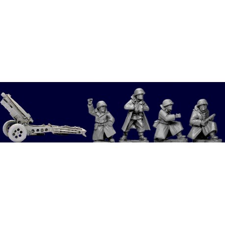 U.S. American Infantry 75mm Howitzer & Crew in Greatcoats 28mm WWII ARTIZAN DESIGN