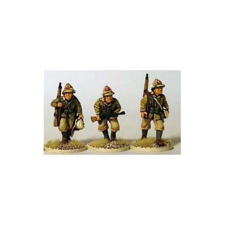 Italian Bereda LMG Team, tropical helmets 28mm WWII PERRY MINIATURES