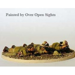 Italian Bereda LMG Team B (Prone), tropical helmets 28mm WWII PERRY MINIATURES