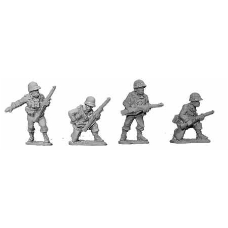 U.S. American Infantry w/Rifles IV 28mm WWII BLACK TREE DESIGN