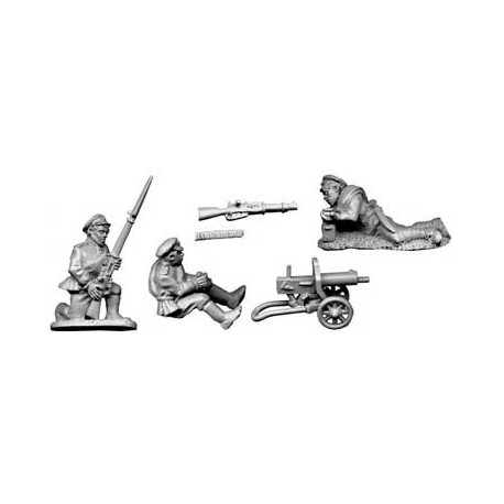 Soviet White Russian Maxim MMG Team 28mm COPPLESTONE CASTINGS