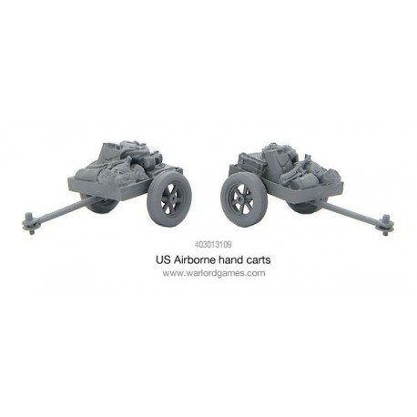 American U.S. Airborne Hand Carts 28mm WWII WARLORD GAMES