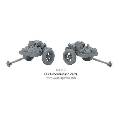 American U.S. Airborne Hand Carts 28mm WWII WARLORD GAMES