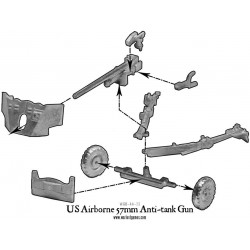 American U.S. Airborne 57mm anti-tank gun 28mm WWII WARLORD GAMES