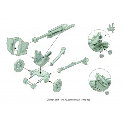 German Waffen-SS 10.5cm LeFH 18/40 medium artillery (1943-45) 28mm WWII WARLORD GAMES