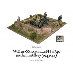 German Waffen-SS 10.5cm LeFH 18/40 medium artillery (1943-45) 28mm WWII WARLORD GAMES