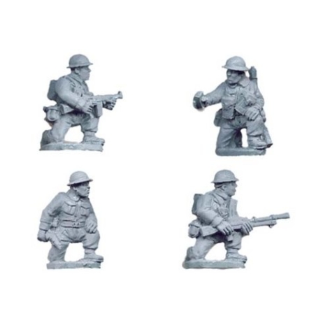 British Command and Bren Teams kneeling 28mm WWII CRUSADER MINIATURES