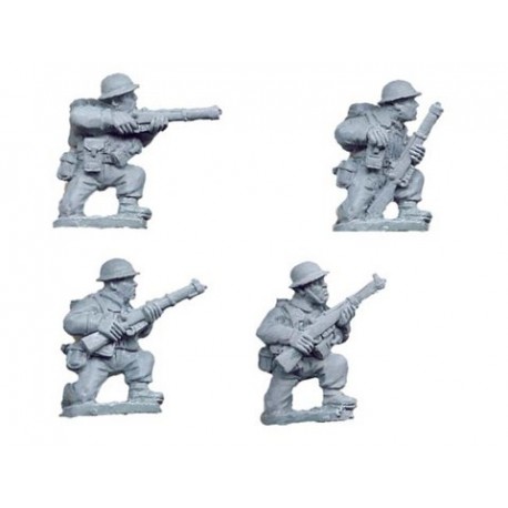 British Command and Bren Teams kneeling 28mm WWII CRUSADER MINIATURES