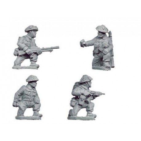 British Late War Command & Bren Team Kneeling 28mm WWII CRUSADER MINIATURES