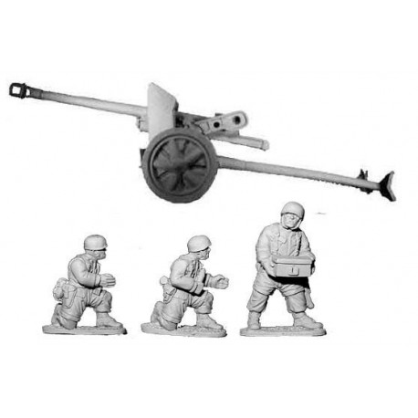 German Fallschirmjager PaK 40 75mm Anti-tank gun w/crew 28mm WWII BLACK TREE DESIGN