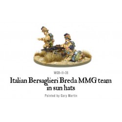 Italian Bersaglieri Breda MMG (Sun hats or Helmets) 28mm WWII WARLORD GAMES