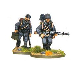 Italian Bersaglieri Breda LMG Team (Sun hats or Helmets) 28mm WWII WARLORD GAMES