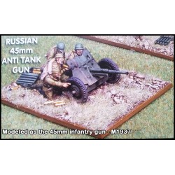 PLASTIC SOLDIER COMPANY 28mm Russian 45mm Anti Tank Gun