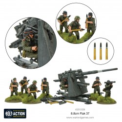 German Flak 37 8.8cm Box set 28mm WWII WARLORD GAMES