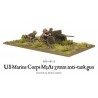 American U.S. Marines USMC M3A1 37mm anti-tank gun 28mm WWII WARLORD GAMES