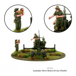 Australian 40mm Bofors AA gun (Pacific) 28mm WWII WARLORD GAMES