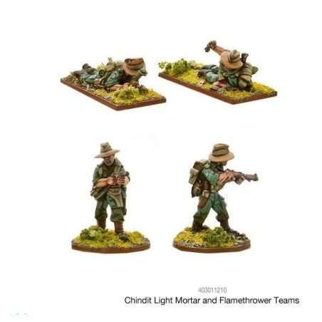 British Chindit flamethrower & light mortar teams 28mm WWII WARLORD GAMES