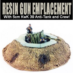 German Gun Emplacement with 5cm KwK 39 Anti-Tank gun/crew 28mm WWII WARLORD