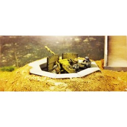 German Gun Emplacement with 5cm KwK 39 Anti-Tank gun/crew 28mm WWII WARLORD