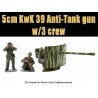 German Gun Emplacement with 5cm KwK 39 Anti-Tank gun/crew 28mm WWII WARLORD