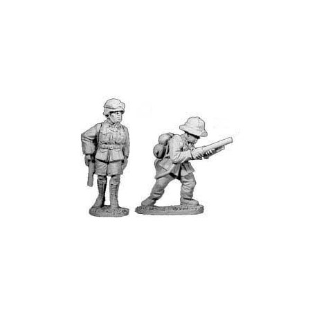 German Afrika Korps w/Flamethrowers II 28mm WWII BLACK TREE