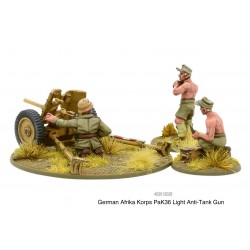 German Afrika Korps Pak 36 light anti-tank gun 28mm WWII WARLORD GAMES